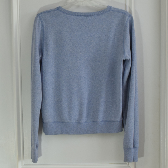 Love Pink Sweatshirt Small Front Pockets Blue - Picture 2 of 8